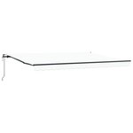 vidaXL Auvent Rétractable Blanc 450 × 300 cm Tissu et Aluminium