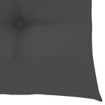 vidaXL Chaises de jardin et coussins anthracite lot de 4 Bois de teck
