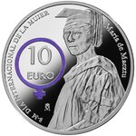 Pièce de monnaie 10 euro Espagne 2023 argent BE – María de Maeztu