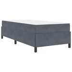 vidaXL Cadre de lit Gris foncé et Blanc 100 x 200 cm Velours
