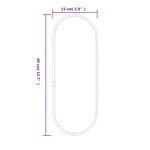 vidaXL Miroir mural Doré 40x15 cm Ovale