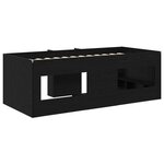 vidaXL Cadre de Lit Élevé pour Enfants 2 Pièces Chêne noir 90 x 190 cm
