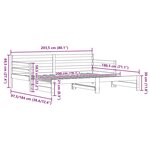 vidaXL Lit de jour et lit gigogne sans matelas 90x200 cm bois massif