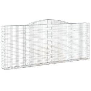 vidaXL Panier de gabions arqué 400x30x160/180 cm Fer galvanisé