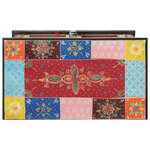 vidaXL Buffet peint à la main avec portes 53x30x75 cm Bois de manguier