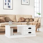 vidaXL Table basse blanc 90x50x35 cm bois d'ingénierie