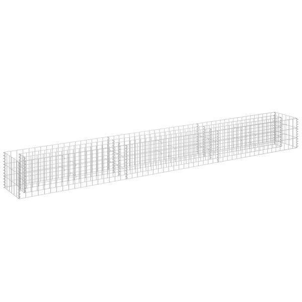 vidaXL Lit surélevé à gabion Acier galvanisé 270x30x30 cm
