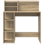 vidaXL Bureau avec Rangement Chêne Sonoma 90x48x101.5 cm Bois d'ingénierie