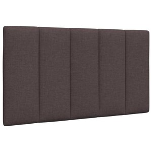 vidaXL Coussin de tête de lit marron foncé 90 cm tissu