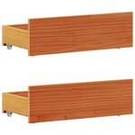 vidaXL Cadre de lit sans matelas avec tête de lit 75x190 cm pin massif