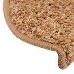 vidaXL Tapis d'escalier 20 pièces 65 x 21 x 4 cm Beige Demi-rond Grand