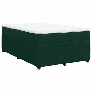 vidaXL Sommier à lattes de lit avec matelas vert foncé 120x190 cm