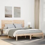 vidaXL Cadre de lit extra long sans matelas 160x210 cm bois massif