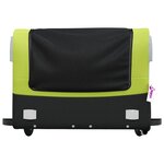 vidaXL Remorque de vélo noir et vert 45 kg fer