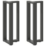 vidaXL Pieds de table console en T  2 pièces  anthracite  38 x 25 x (72-73) cm  acier