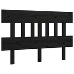 vidaXL Tête de lit Noir 123 5x3x81 cm Bois massif de pin