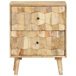 vidaXL Table de chevet 40x30x50 cm Bois de manguier massif