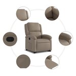 vidaXL Fauteuil inclinable Cappuccino Similicuir