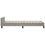 vidaXL Cadre de lit avec tête de lit Gris clair 100x200 cm Velours