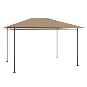 vidaXL Belvédère 384x281x270 cm Taupe 180 g/m²