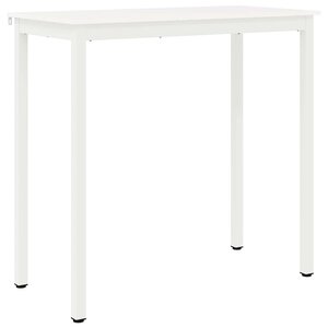 vidaXL Table de bar Blanc 110 x 55 x 105 cm Bois de pin massif