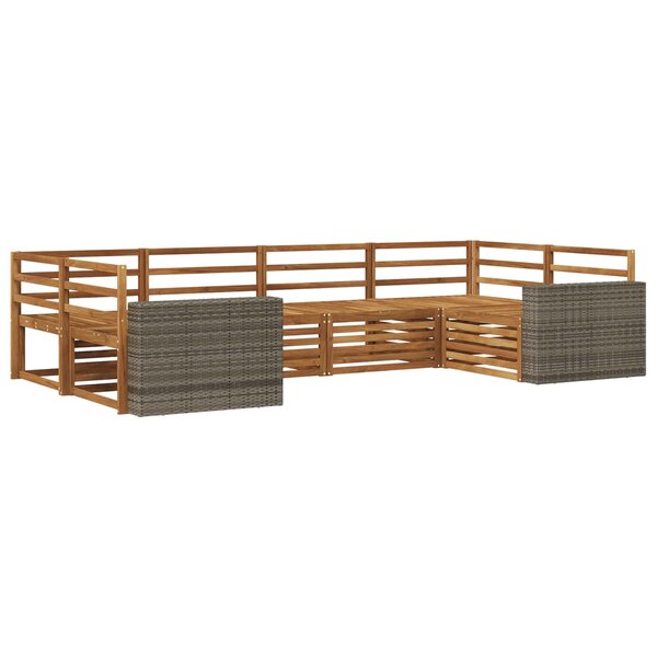 vidaXL Ensemble de canapés d'extérieur 6 pc Naturel