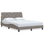 vidaXL Cadre de lit sans matelas taupe 140x200 cm tissu