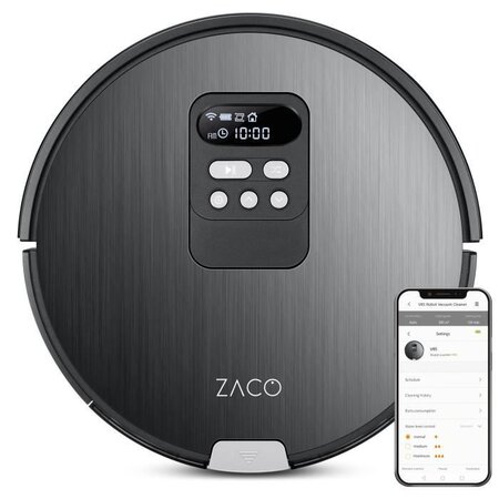 ZACO 501901  Robot Aspirateur Laveur V85 - Autonomie 130min - Réservoir 750ml - Puissance 22W