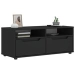 vidaXL Meuble TV VISNES noir 100x40x38 cm bois d'ingénierie