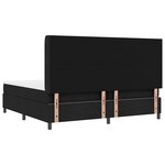vidaXL Lit à ressorts avec matelas Noir 200 x 200 cm tissu
