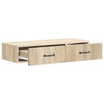 vidaXL Table d'appoint murale Chêne Sonoma 87 5 x 34 5 x 17 cm