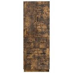 vidaXL Ensemble de Meubles 2 Pièces Chêne fumé 66 x 34 5 x 87 cm