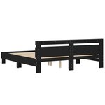 vidaXL Cadre de lit avec LED sans matelas noir 160x200 cm