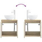 vidaXL Vanité de lavabo mural Chêne Sonoma 49 5 x 41 x 64 5 cm
