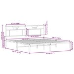 vidaXL Cadre de lit sans matelas chêne fumé 160x200 cm bois ingénierie