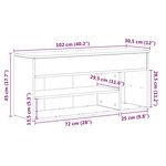 vidaXL Banc à chaussures chêne marron 102x30 5x45 cm bois d'ingénierie