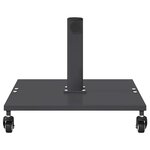 vidaXL Base de parasol extérieur Gris foncé 45 x 45 x 31 cm Acier
