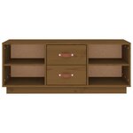 vidaXL Meuble TV Marron miel 100x34x40 cm Bois de pin massif
