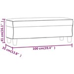 vidaXL Banc Cappuccino 100x35x41 cm Similicuir