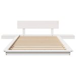 vidaXL Cadre de lit avec tête de lit Blanc 100 x 200 cm bois
