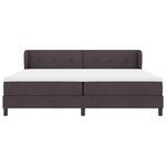 vidaXL Lit boxspring avec matelas Marron foncé 200 x 200 cm tissu