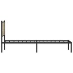 vidaXL Cadre de lit en métal sans matelas chêne sonoma 107x203 cm