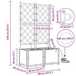 vidaXL Jardinières de jardin 1 pc Blanc 80 x 40 x 142 cm Plastique