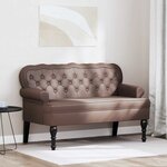 vidaXL Banc Chesterfield Marron 119.5 x 64.5 x 75 cm Cuir synthétique