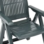 vidaXL Chaises inclinables de jardin lot de 2 Plastique Vert