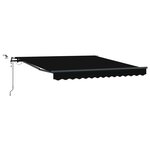vidaXL Tissu de auvent Noir 300 x 250 cm Polyester