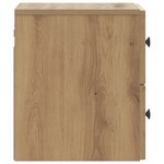 vidaXL Cabinet de chevet mural Chêne artisanal 33 x 34 5 x 40 cm