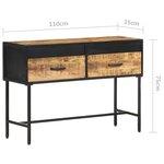 vidaXL Table console 110x35x75 cm Bois de manguier brut