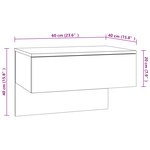vidaXL Tables de chevet murales 2 Pièces Sonoma gris