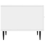 vidaXL Table basse Blanc brillant 49 x 50 x 40 cm Bois d'ingénierie